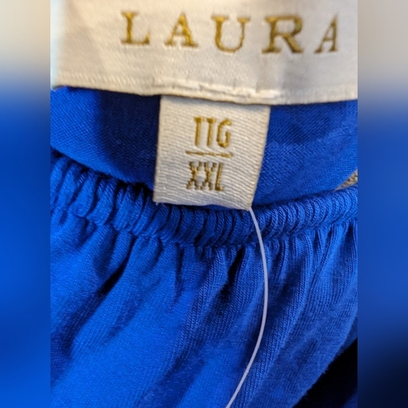 Laura cobalt ruffle bardot top, Woman's XXL, new! - Picture 7 of 8